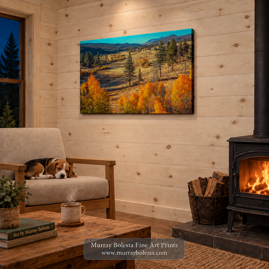 Autumn aspen artwork in Lassen County by Murray Bolesta.