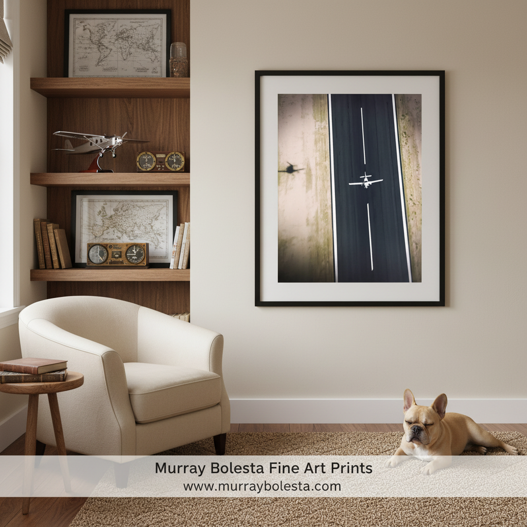 Aerial Airplane Art Print | Aviation Decor Pilot Gift