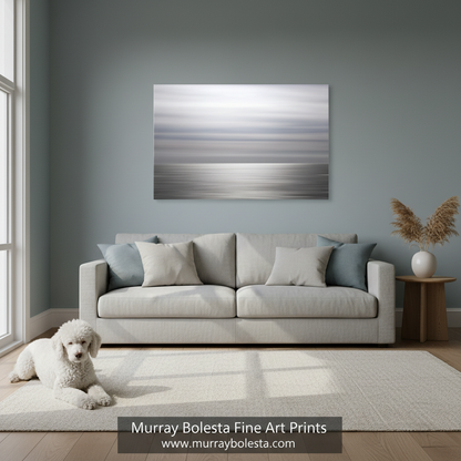 Ocean Abstract Art Print – Blue Gray Contemporary Coastal Wall Decor