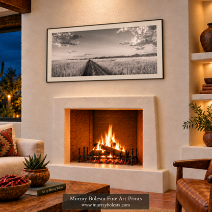 Prairie Ranch artwork in B&W San Rafael Valley Arizona by Murray Bolesta