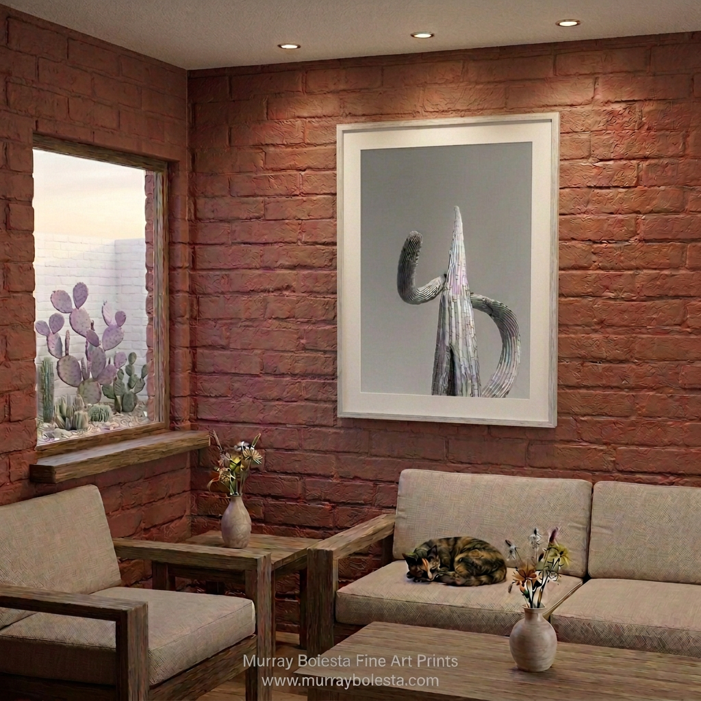Saguaro Cactus botanical art by Murray Bolesta