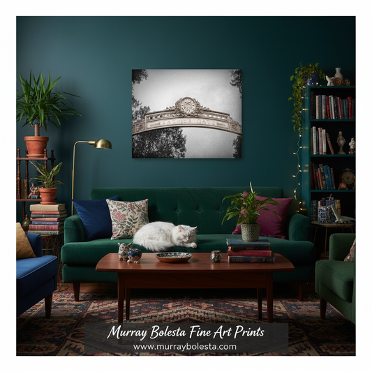 Sather Gate Art Print | Black & White UC Berkeley Photograph