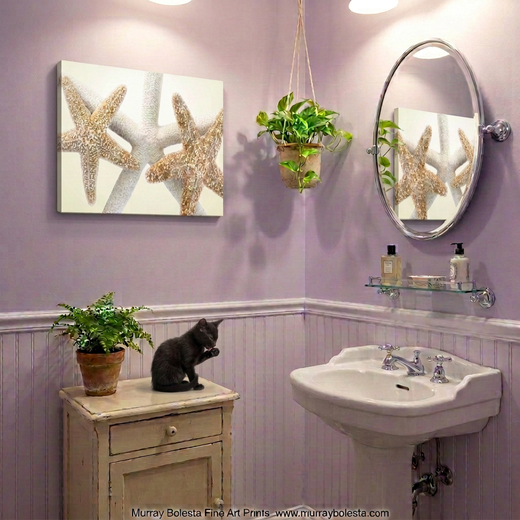 Starfish Seashell Wall Decor in Yellow & Beige by Murray Bolesta!