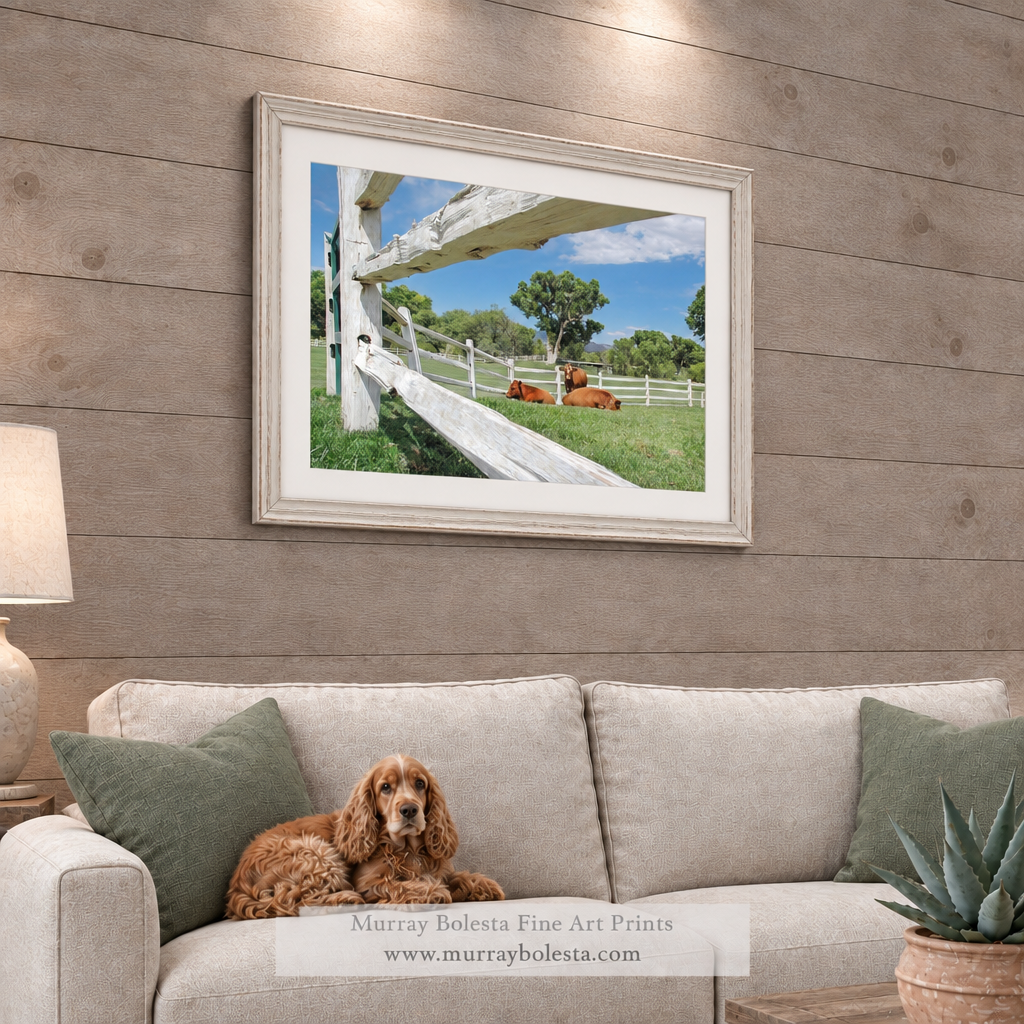Tubac pasture artwork with Golf Resort by Murray Bolesta