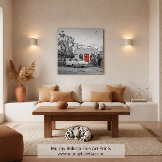 Tucson Arizona Barrio artwork with vintage car by Murray Bolesta!