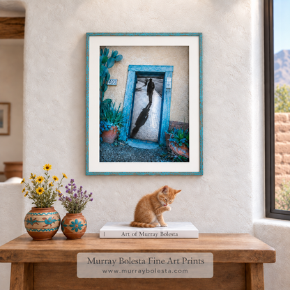 Tucson Arizona Barrio Viejo Blue Door Surreal Art by Murray Bolesta