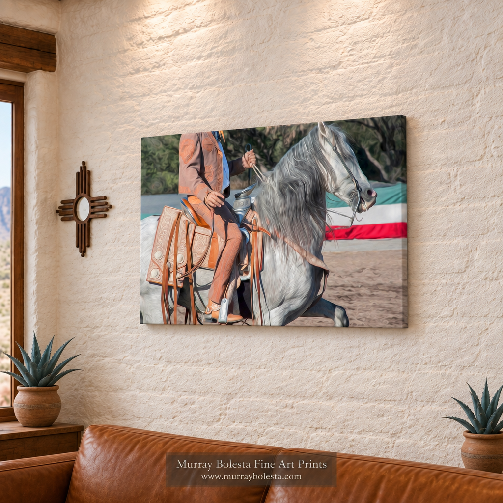 Vaquero artwork in Tubac Arizona Tumacacori by Murray Bolesta