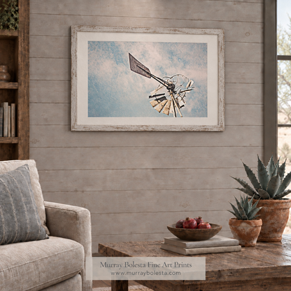 Windmill artwork in rustic style by Murray Bolesta!